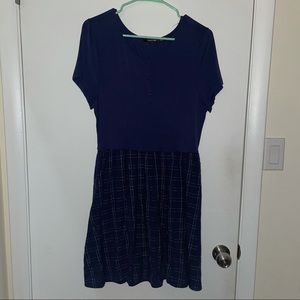 Doe & Rae Modcloth Navy Blue A-Line Dress Medium M
